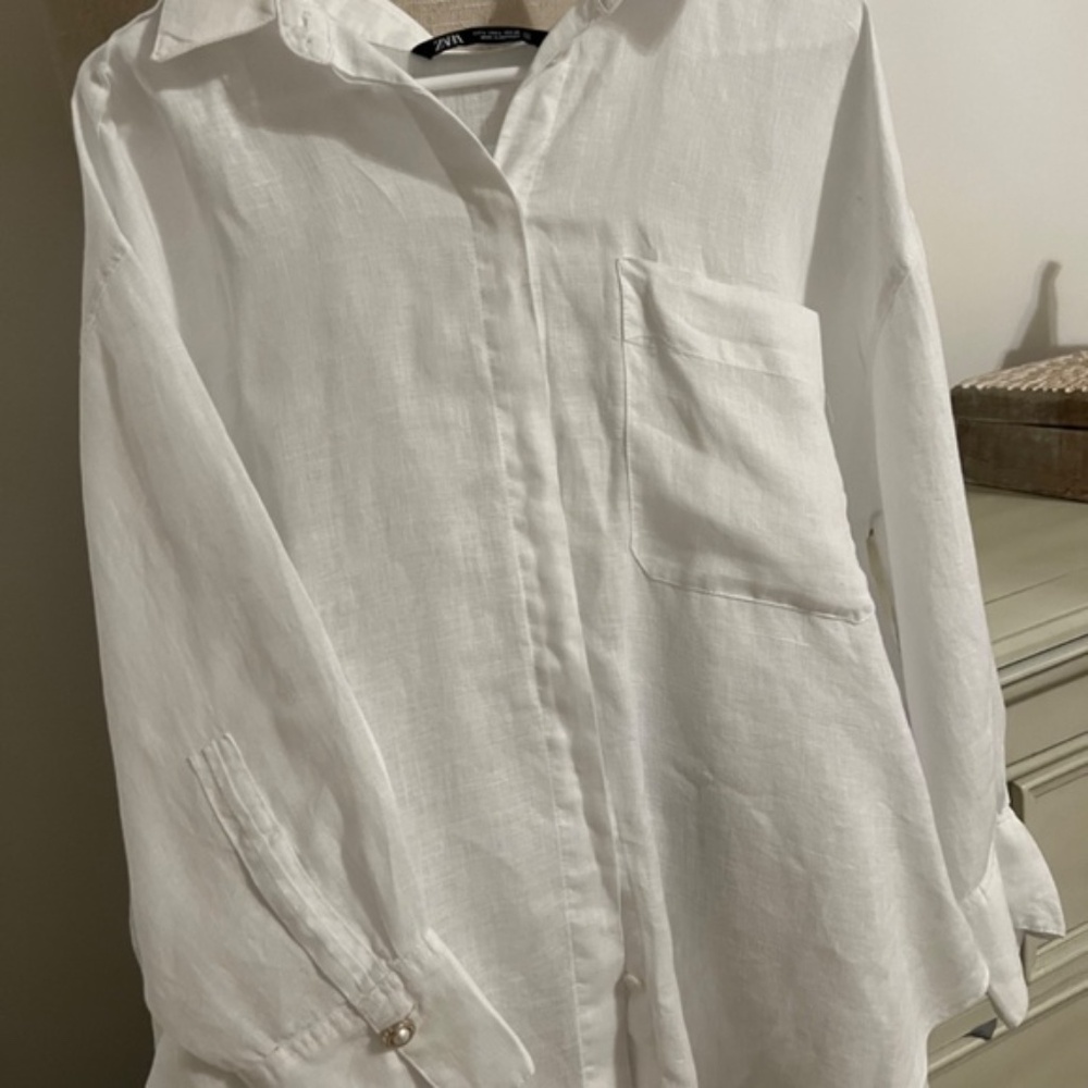 Zara OVERSIZED LINEN SHIRT